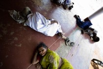 Patients waiting for doctors at a public health Clinic in rural India.